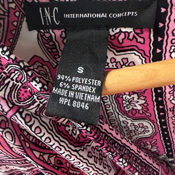 INC sweet meadow pink rejoicing paisley sleeveless dress size small NWT - Picture 4 of 4